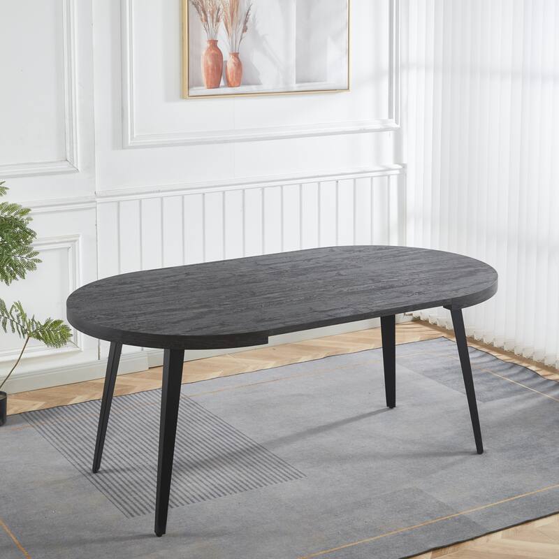 Extendable table,DINING TABLE,OFFICE TABLE,COFFEE TABLE,metal leg,MDF top,100/140/180x100x75cm,BLACK COLOR