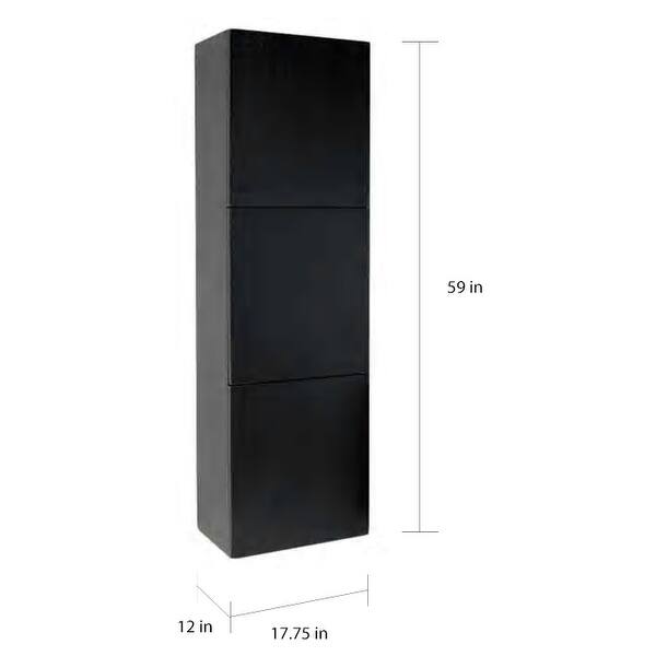 Fresca 17.75-in x 59-in x 12-in White Freestanding Soft Close Linen Cabinet