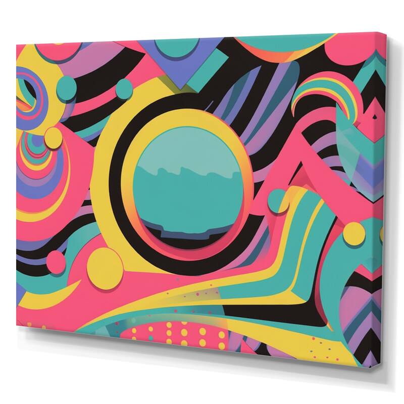 Designart "Groopy Curves And Shapes Ii" Abstract Canvas Print