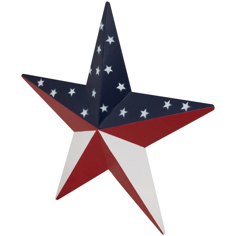 Patriotic Star Metal Wall Decoration - 15"