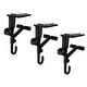 preview thumbnail 7 of 14, Garland and christmas stocking holder for mantle (3-Pack) (White) Black