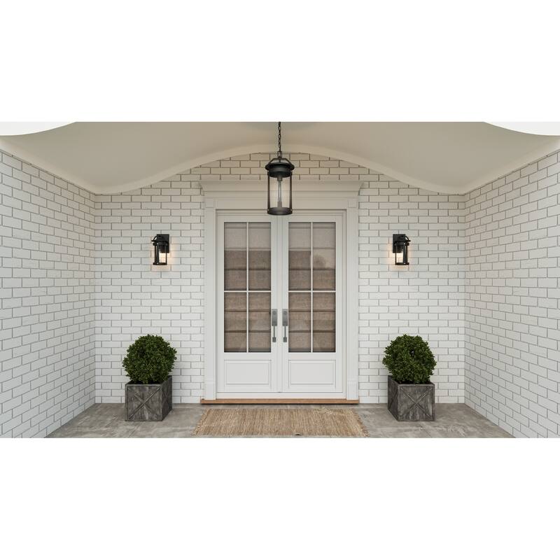 Clifton 1-Light Earth Black Outdoor Hanging Lantern