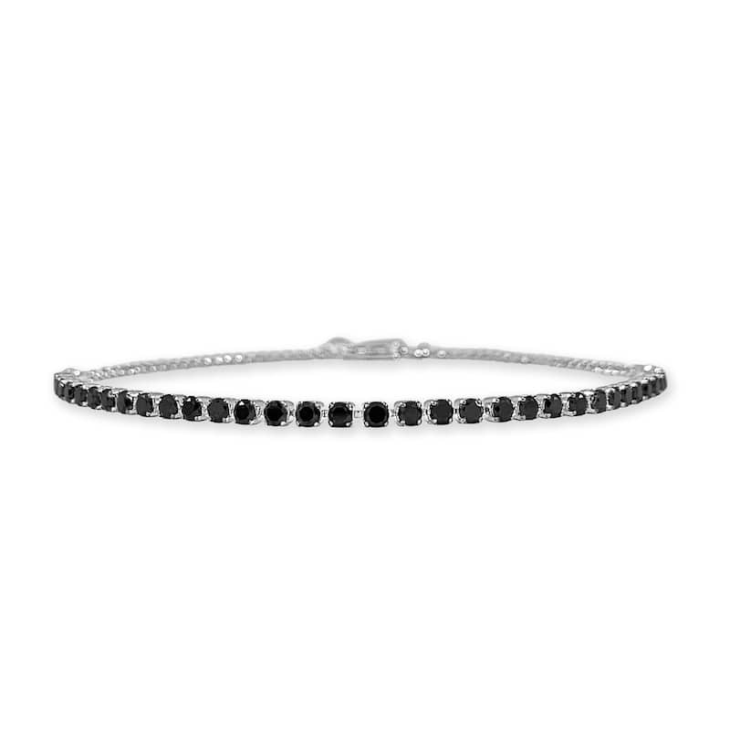 Joelle Collection Black Diamond Line Bracelet 14K Gold 1.16 Cttw. - s Bracelet