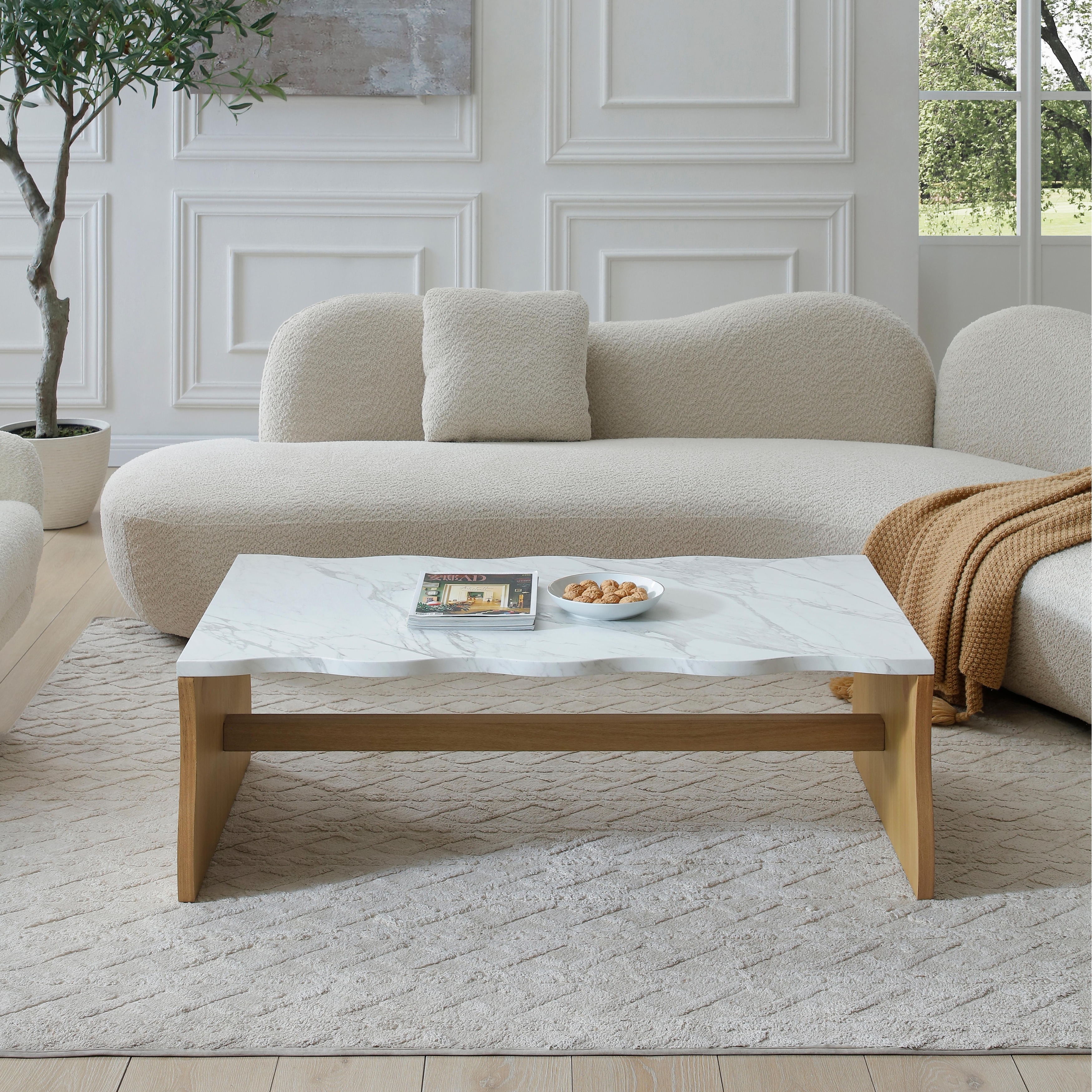 Simple Cocktail Table Coffee Table Accent Table for Living Room Bedroom, Center Table End Table Side Table