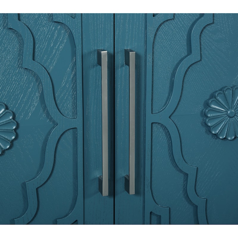 63'' Large Storage Cabinet with Metal Handle