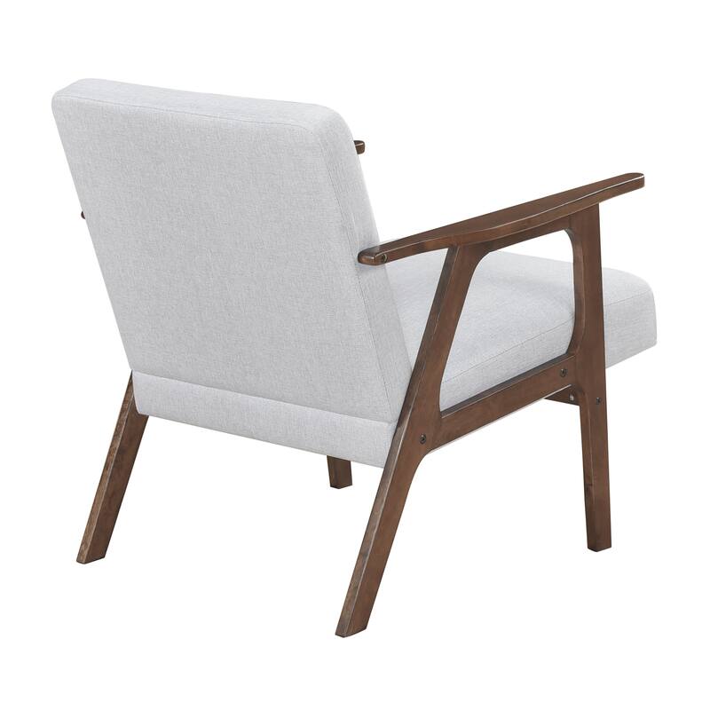 Dean 27" Textured Fabric Accent Chair - Solid Rubberwood Frame