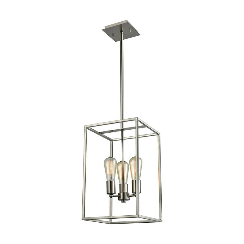 Elk Home Williamsport Brushed Nickel Metal 3 Light Chandelier