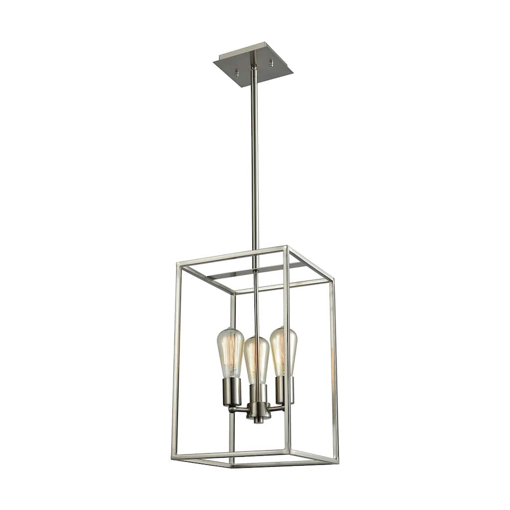 Elk Home Williamsport Brushed Nickel Metal 3 Light Chandelier