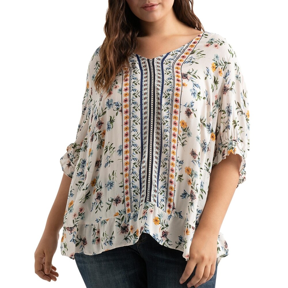 lucky brand plus size tops macys