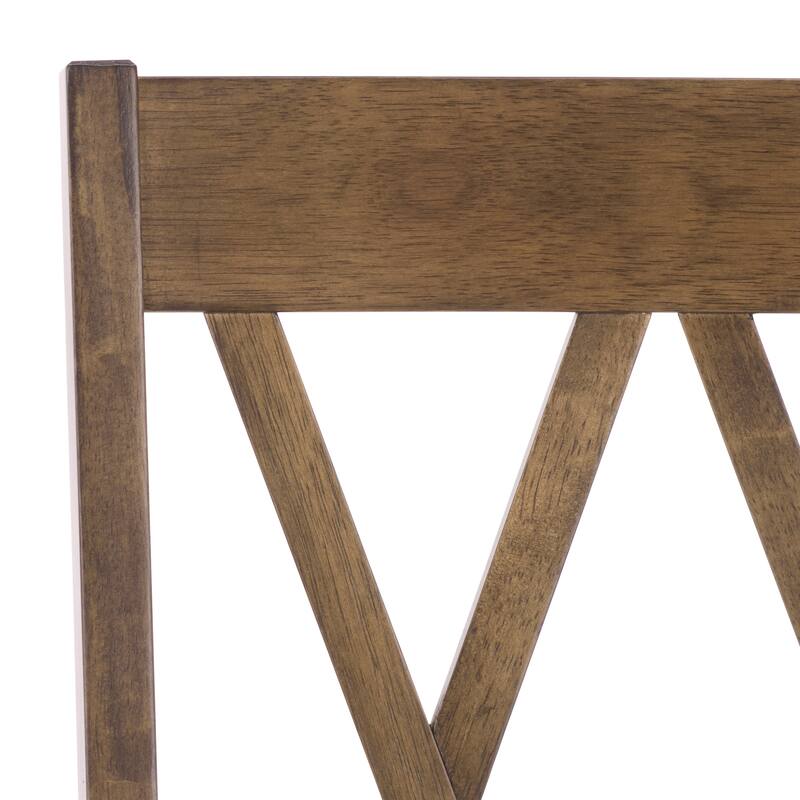 SAFAVIEH HOME Yana Double X-Back Side Chair - 18"W x 22"D x 39"H