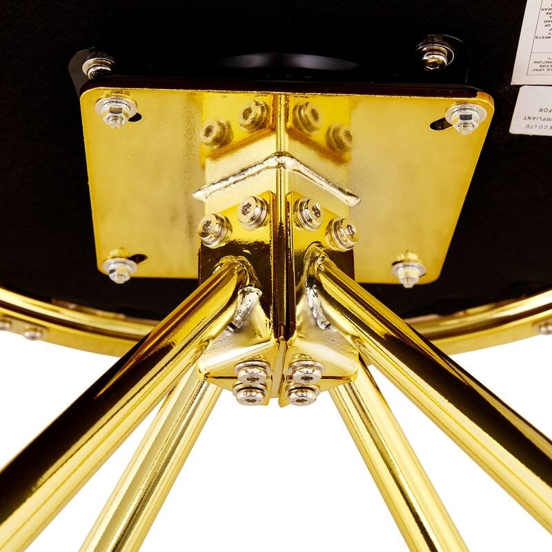 Set of 2 Modern Velvet Dining Chairs with Bubble Bead Back & Gold Legs