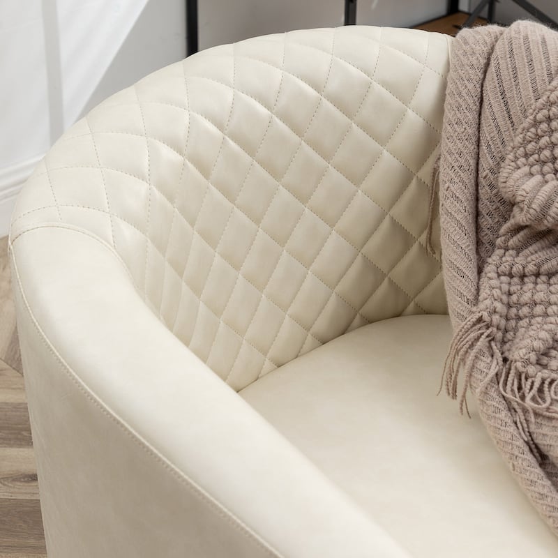 KINWELL 29" PU Faux Leather Club Armchair with Nailheads, Set of 2