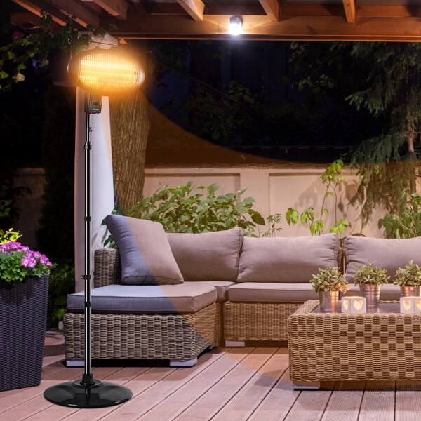 Shop Costway 1500w Electric Patio Heater Freestanding Warmer