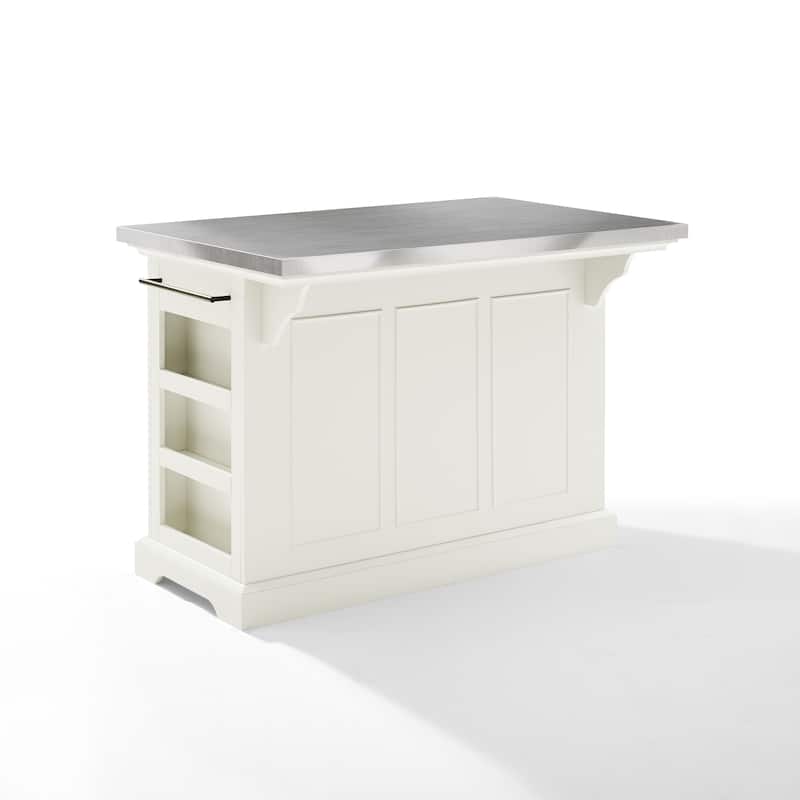 Crosley Julia Stainless Steel Top Kitchen Island - 50 "W x	32 "D x 36 "H