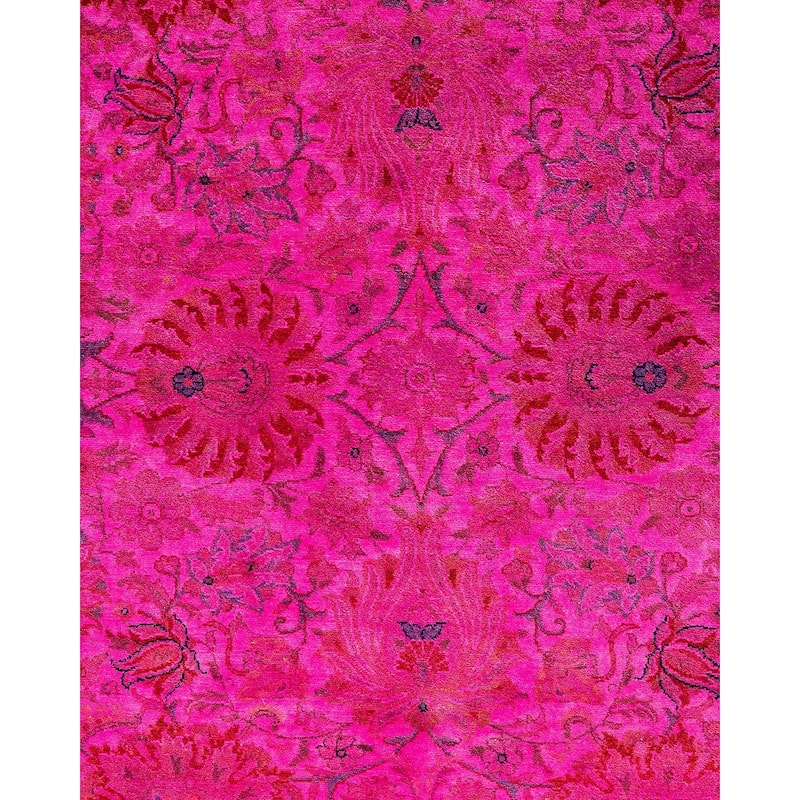 Contemporary Overdyed Wool Hand Knotted Area Rug - 6' 3" x 8' 10"