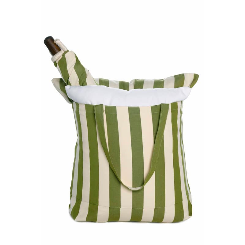 Magnolia Casual Swing Set 4 piece - Summer Palms Stripe w/ Owl on Prickly Cactus