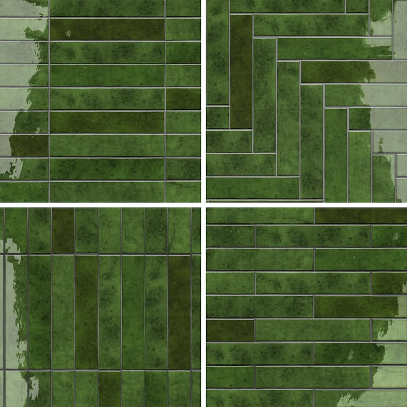 Merola Tile Menorca Tourmaline 2-1/2" x 12-7/8" Ceramic Wall Tile