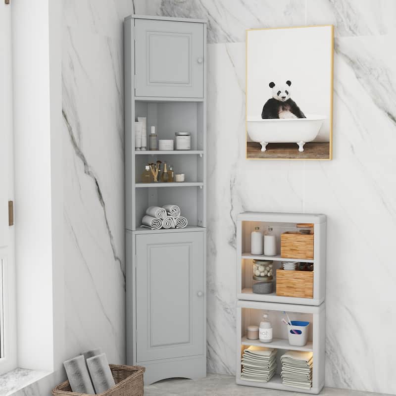 Corner Cabinet Tall Bathroom Storage Cabinet