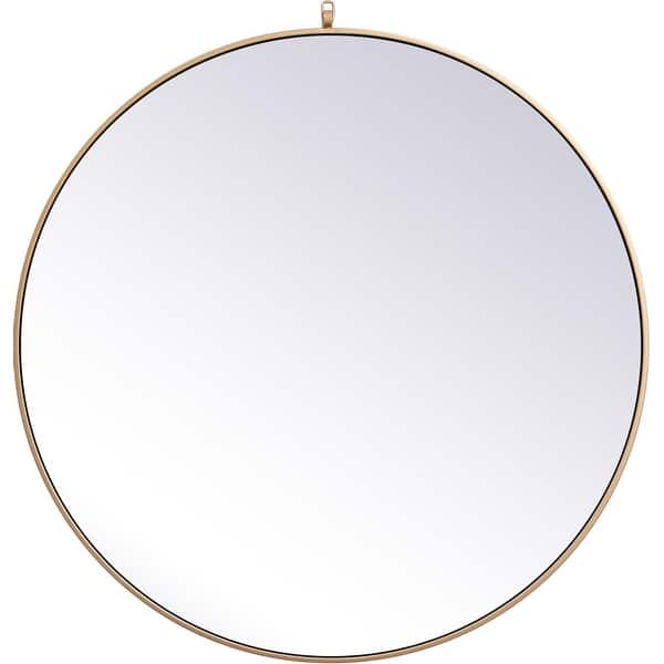 slide 2 of 11, Elegant Lighting Eternity 39" Diameter Circular Beveled Metal Framed Brass