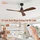 preview thumbnail 67 of 86, Sofucor 48/52 Inch Ceiling Fan with Light, Solid Wood Blades for Living Room, Bedroom,Smart Optional