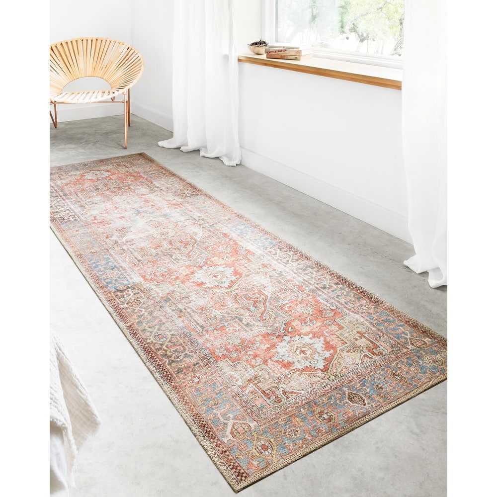 Alexander Home Tremezzina Printed Distressed Geometric Area Rug