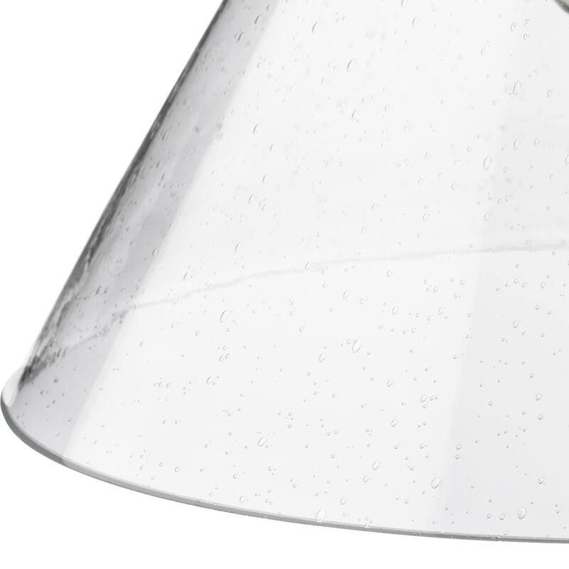 Hinton Collection One-Light Brushed Nickel Modern Farmhouse Pendant - 16 in x 16 in x 14 in