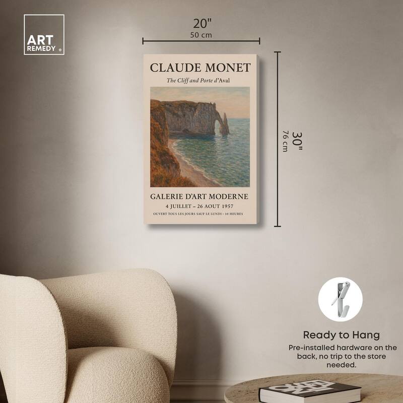 Monet's Seascape Canvas by Art Remedy, Gallery Wrapped