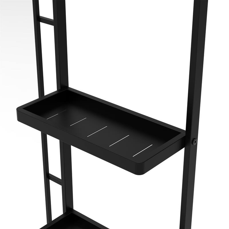30" X 43" Bathroom Wall Mirror with Multi-functional Shelf,Metal Frame