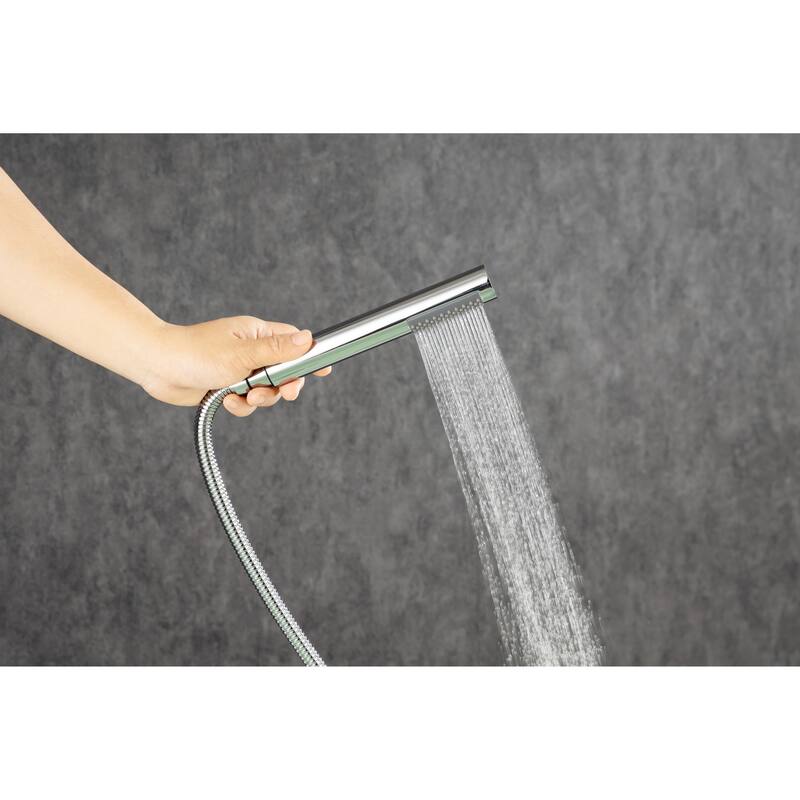 Single Handle Floor Mounted Tub Faucet Chrome