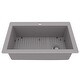 preview thumbnail 51 of 82, Karran Drop-In Quartz 33 in. 1-Hole Single Bowl Kitchen Sink Kit