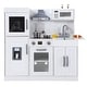 preview thumbnail 12 of 17, Wooden Play Kitchen for Kids with Cookware Playset,Lights & Sounds,20 Accessories and Ice Maker,Microwave,Oven,Range Hood,Sink