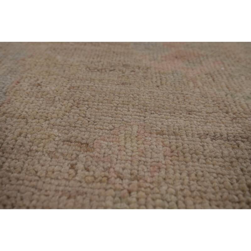 Vegetable Dye Oushak Area Rug Hand-Knotted Oriental Wool Carpet - 5'2"x 6'6"