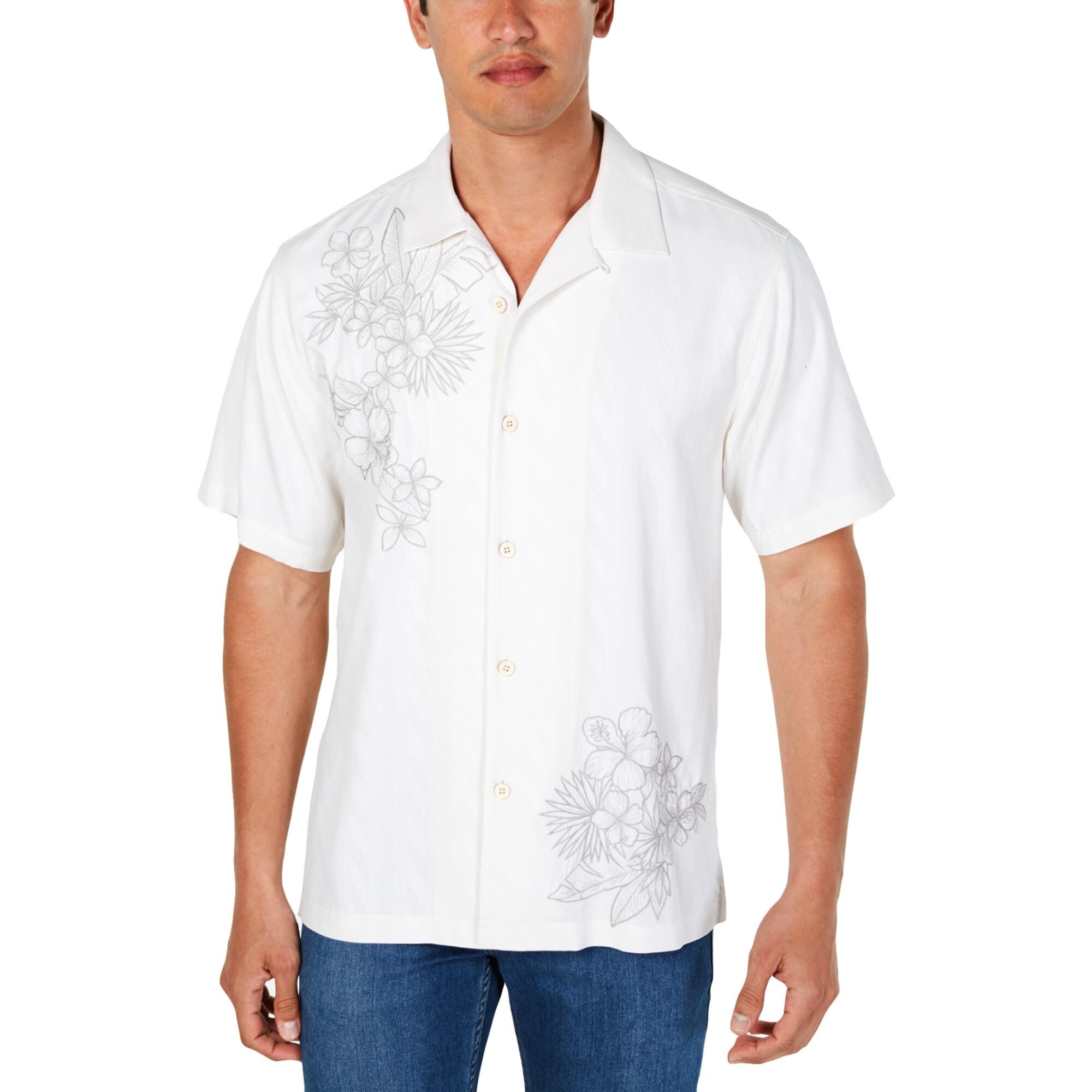 Shop Tommy Bahama Mens Vicenco Vines Casual Shirt Silk Floral