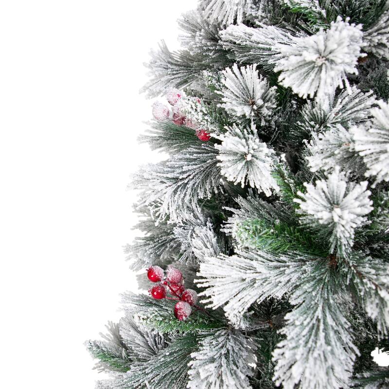 Full Flocked Fairfield Fir Artificial Christmas Tree - 6.5' -Unlit - 6.5 Foot
