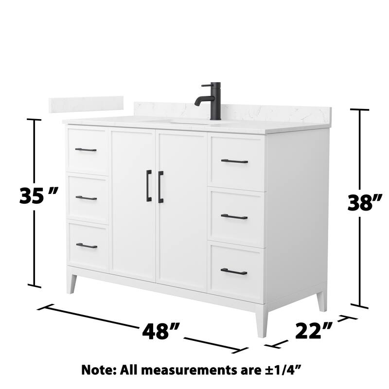 Elan 48-inch Single Vanity, Cultured Marble Top