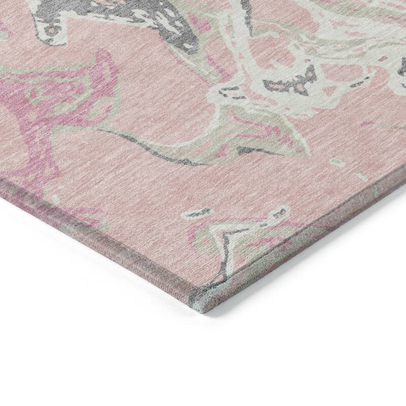HomeRoots Abstract Transitional Rectangle Outdoor Rug