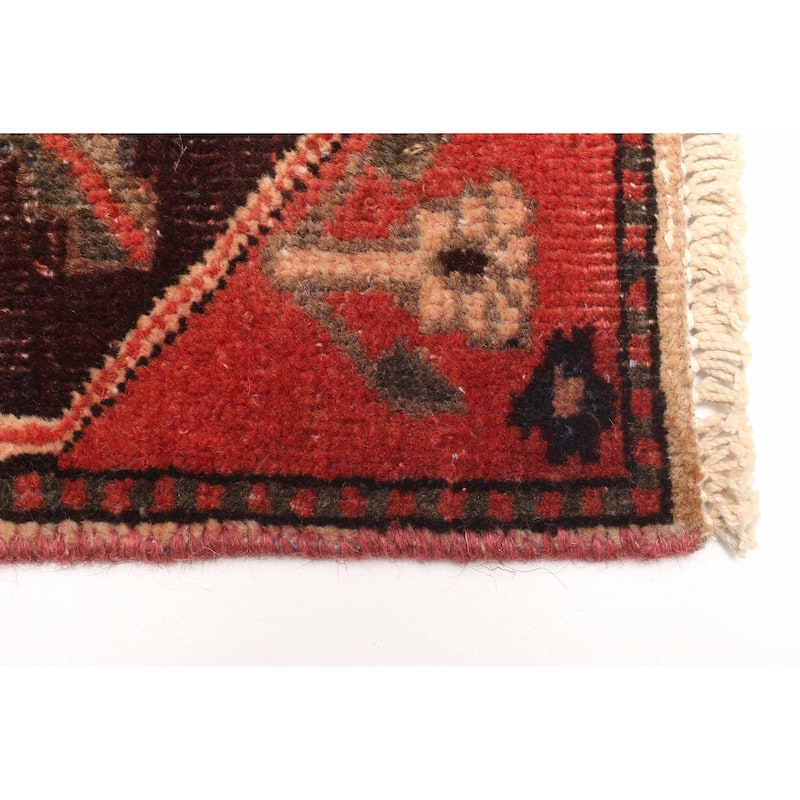ECARPETGALLERY Hand-knotted Kayseri Vintage Red Wool Rug - 3'5 x 8'8