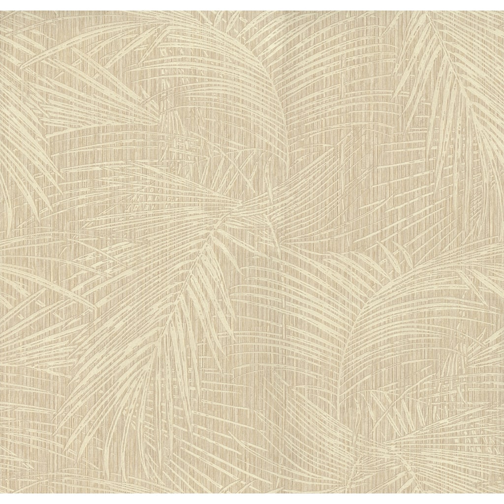 York Wallcoverings Della Palm Wheat Wallpaper
