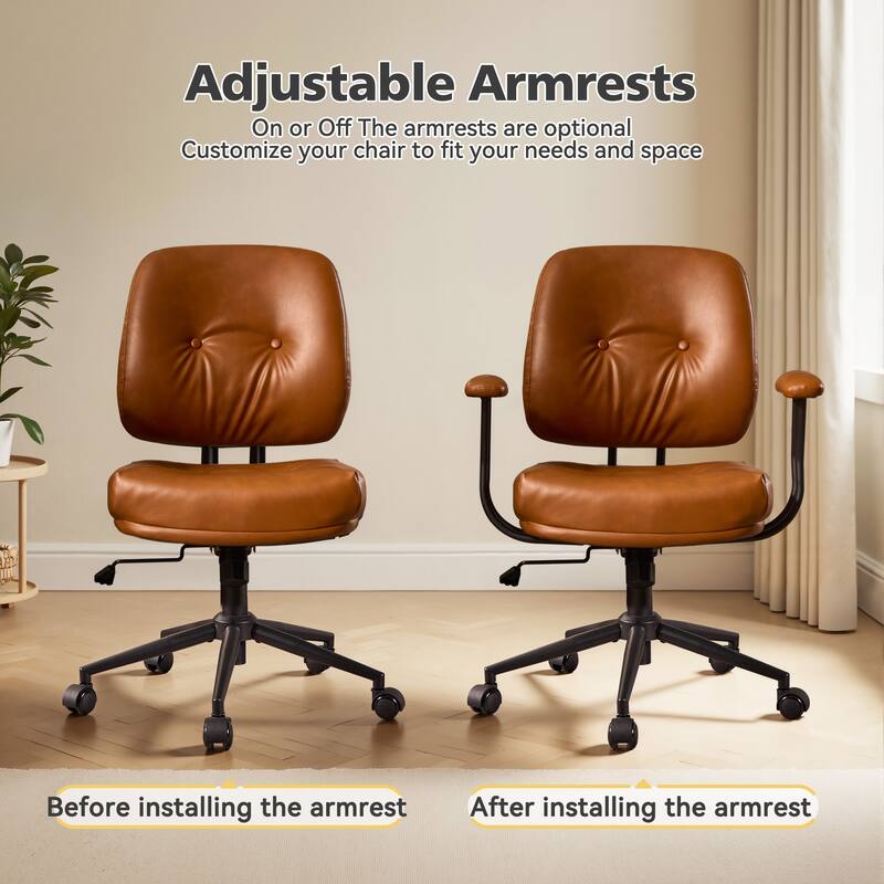 HOOOWOOO Modern Office Chair Adjustable Swivel Task Chair