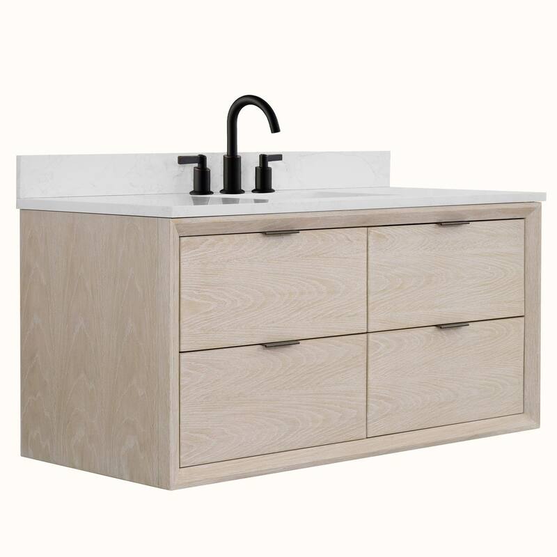 Legion Furniture WH25 Solid Wood Contemporary Bathroom Vanity with 1" thick Artificial top