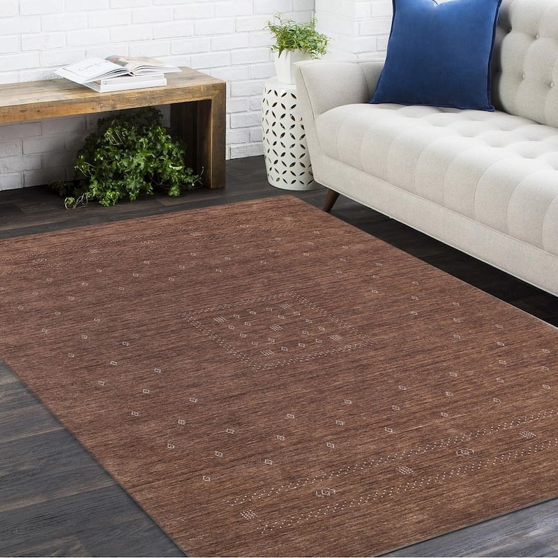 Overton Simi One-of-a-Kind Handmade Area Rug - 10' x 14' - Dark Brown