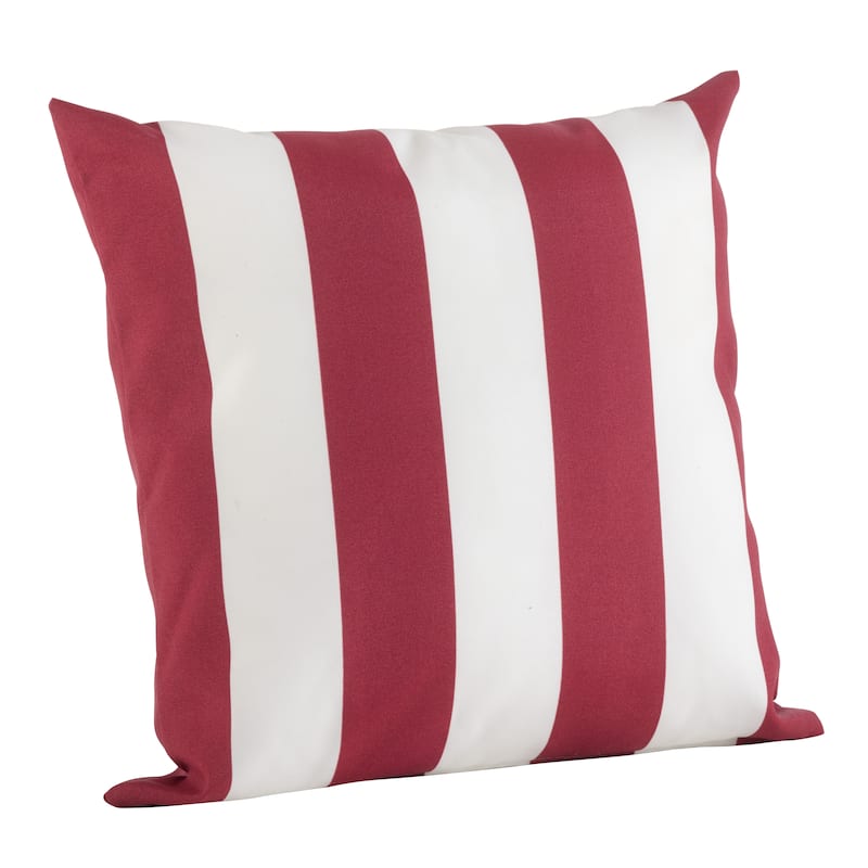 Classic Wide Stripe Poly Filled Throw Pillow