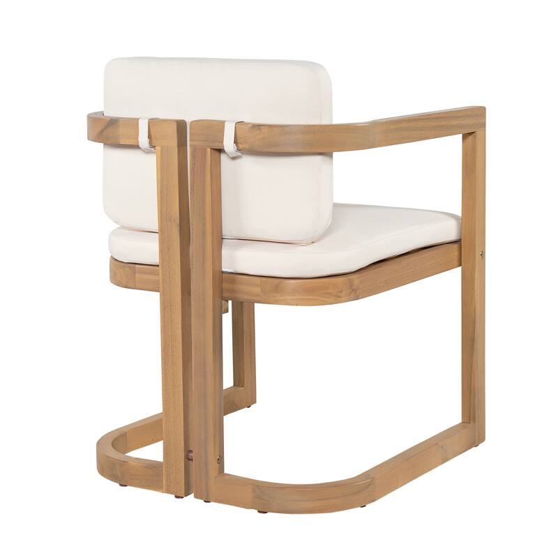 Christopher Knight Home - Outdoor Acacia Wood Dining Chairs with Cushions - Set of 2