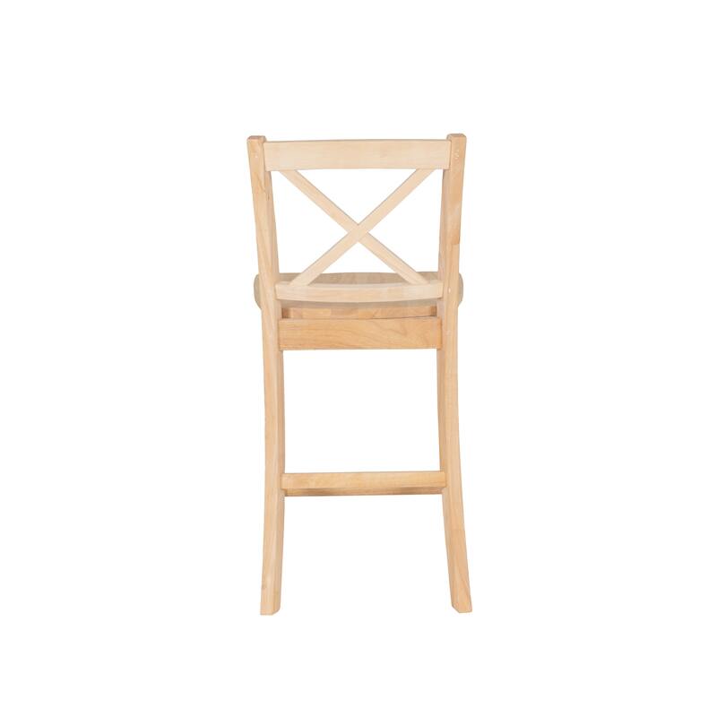 Amravati Wooden X-Back 24-Inch Counter Stool