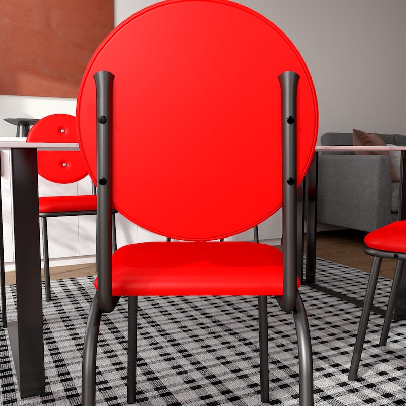 Modern 4 Piece Bar Dining Chairs with Cushions, Waterproof, Metal Legs for Dining Room Kitchen Living Room Bedroom