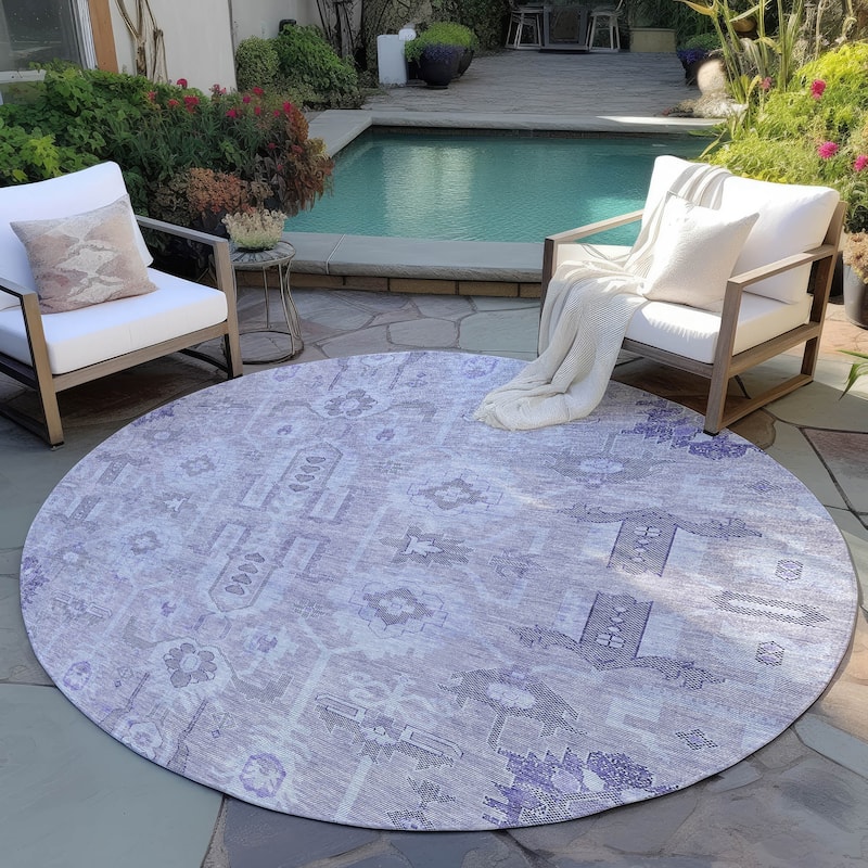 Machine Washable Indoor/ Outdoor Chantille Traditional Boho Rug