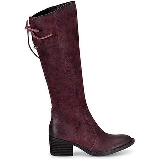 born tall shaft suede boots