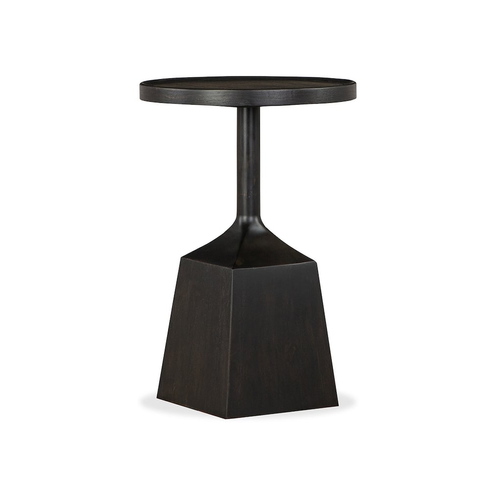 Magnussen Home Lindon Coffee Bean Round Pedestal Accent End Table - 18''W x 18''D x 26''H
