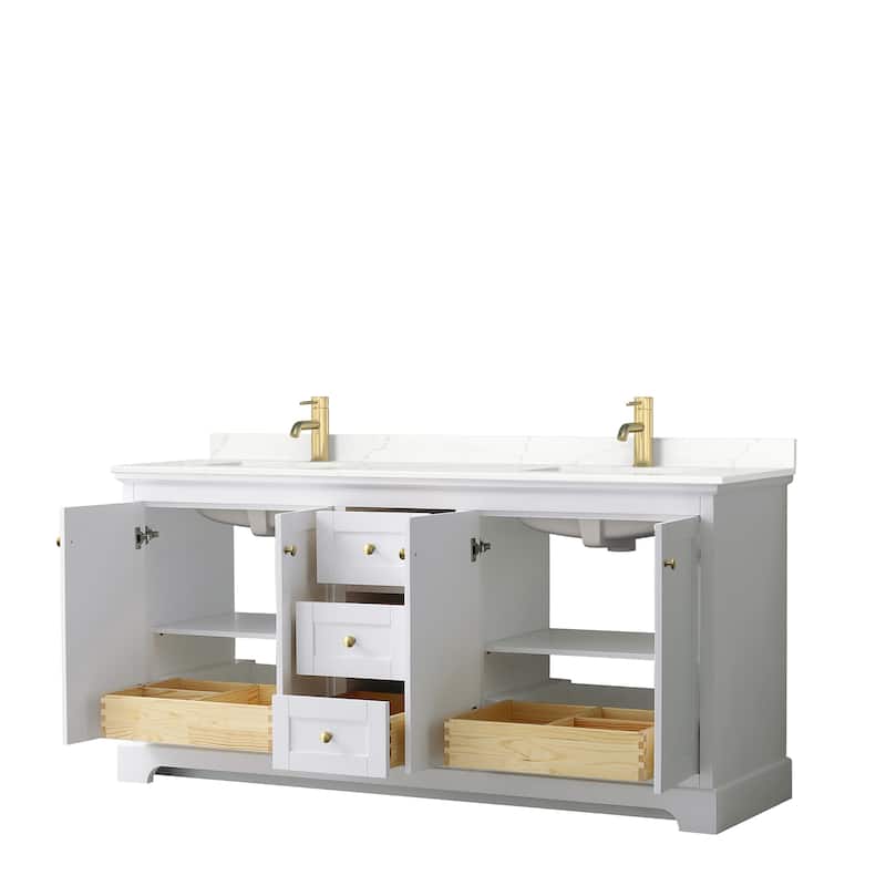 Avery 72-inch Double Vanity, Quartz Top