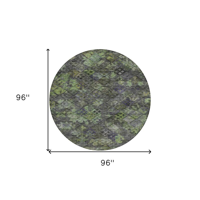 HomeRoots Floral Traditional Rectangle Outdoor Rug
